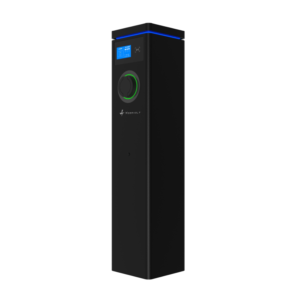 XHPEST-L-32PRO-EL dual-port AC EV charger for commercial use with smart app and OCPP 1.6 protocol